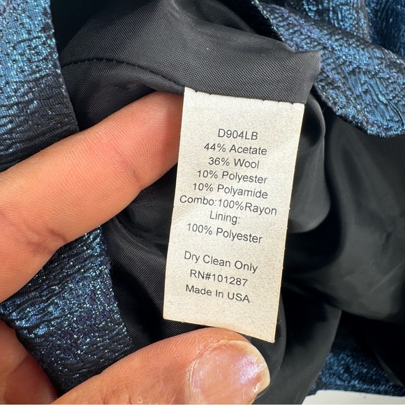 Alexia Admor Black and Blue Sheath Cocktail Dress M - Picture 7 of 8